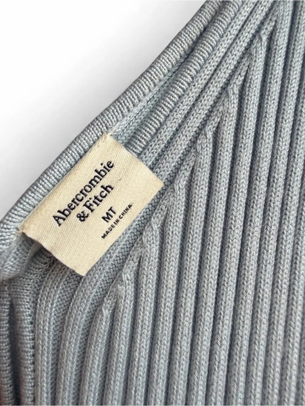 Abercrombie & Fitch Blue Ribbed Knit Sweater Dress Medium